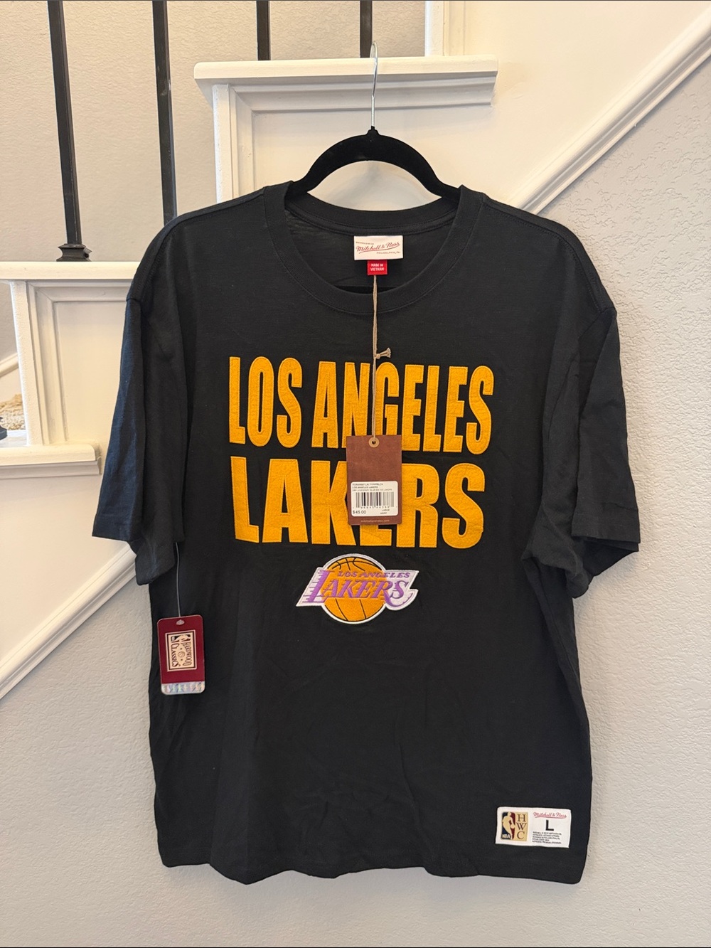 Mitchell & Ness Black and Gold Los Angeles Lakers Tee